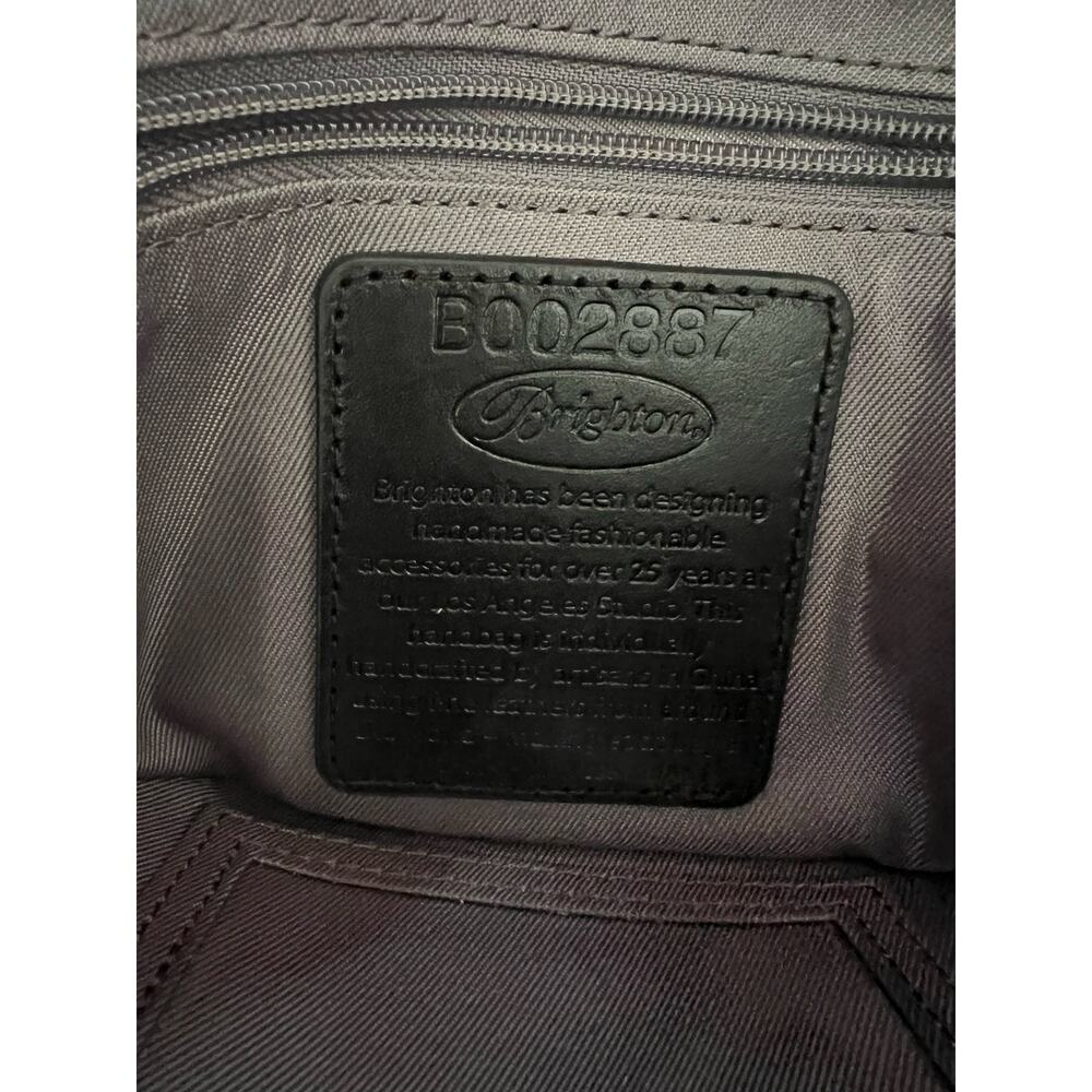 Brighton Koko Metallic Organizer Pewter Heart To Heart Crossbody Wallet H5518R - Picture 8 of 10